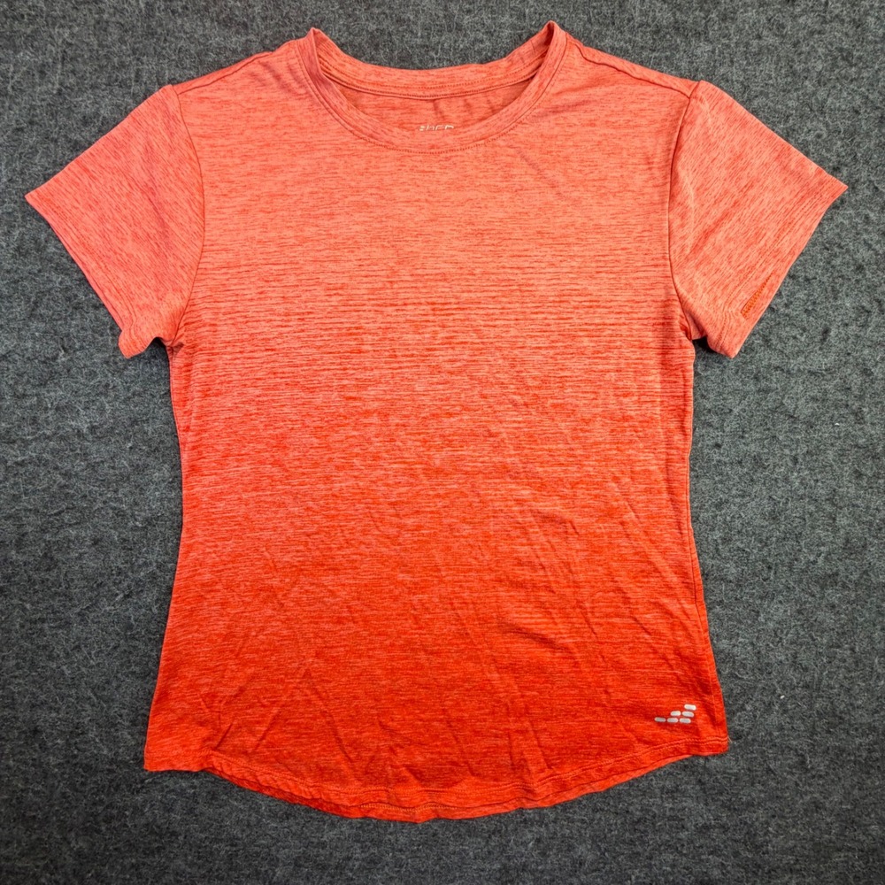 BCG Athletic Shirt Women XS Orange Space Dye Short Sleeve Performance Tee